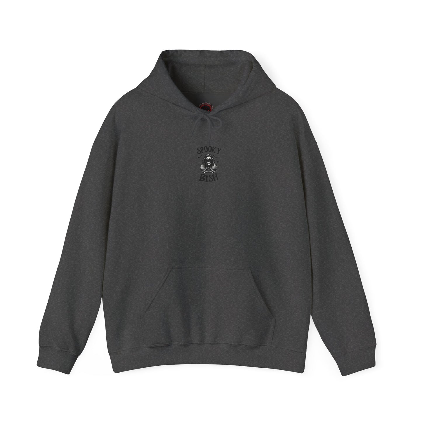 Spooky Bish Hoodie — Skeleton Finger and Sunglasses Design
