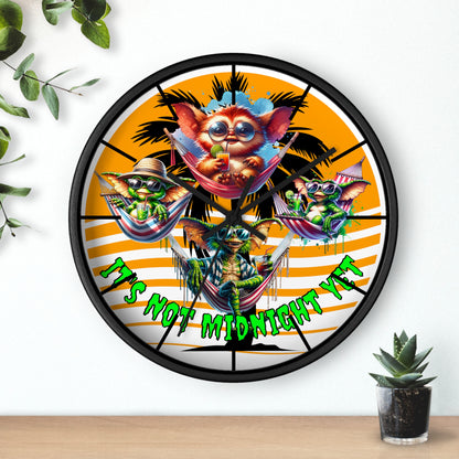 Summerween It's Not Midnight Yet! Gremlins Beach Day Wall Clock