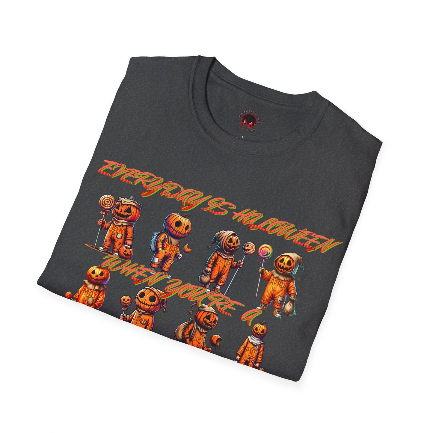 Pumpkin Person Halloween Summerween Unisex Soft style Horror Fun T-Shirt