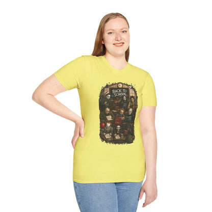"Back to School" Horror Movie Character Class Portrait - T Shirt