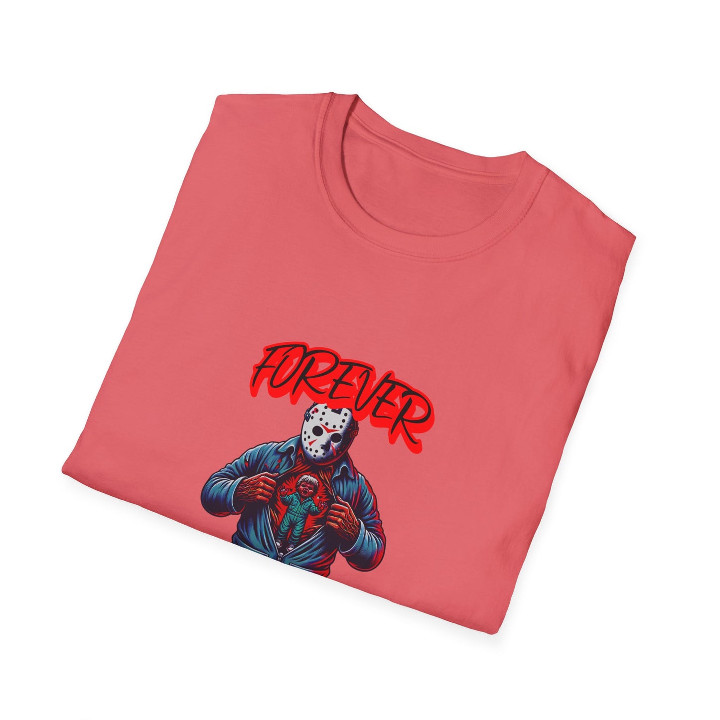 Horrorvational Forever Young Horror Fun Jason With The Mask On Voorhees Unisex Softstyle T-Shirt Friday Shirt