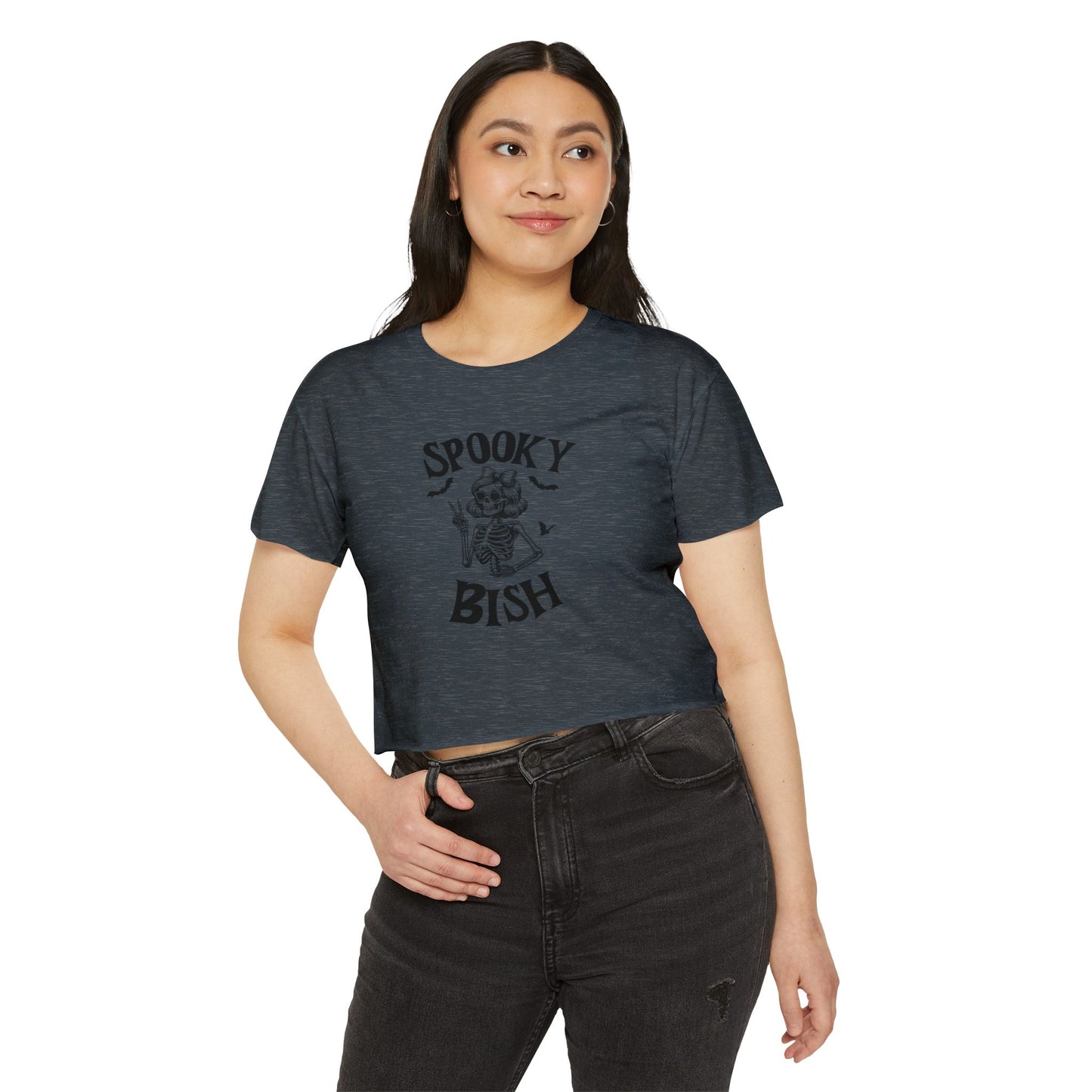 Spooky BISH Women's Festival Crop Top - Halloween Graphic Tee