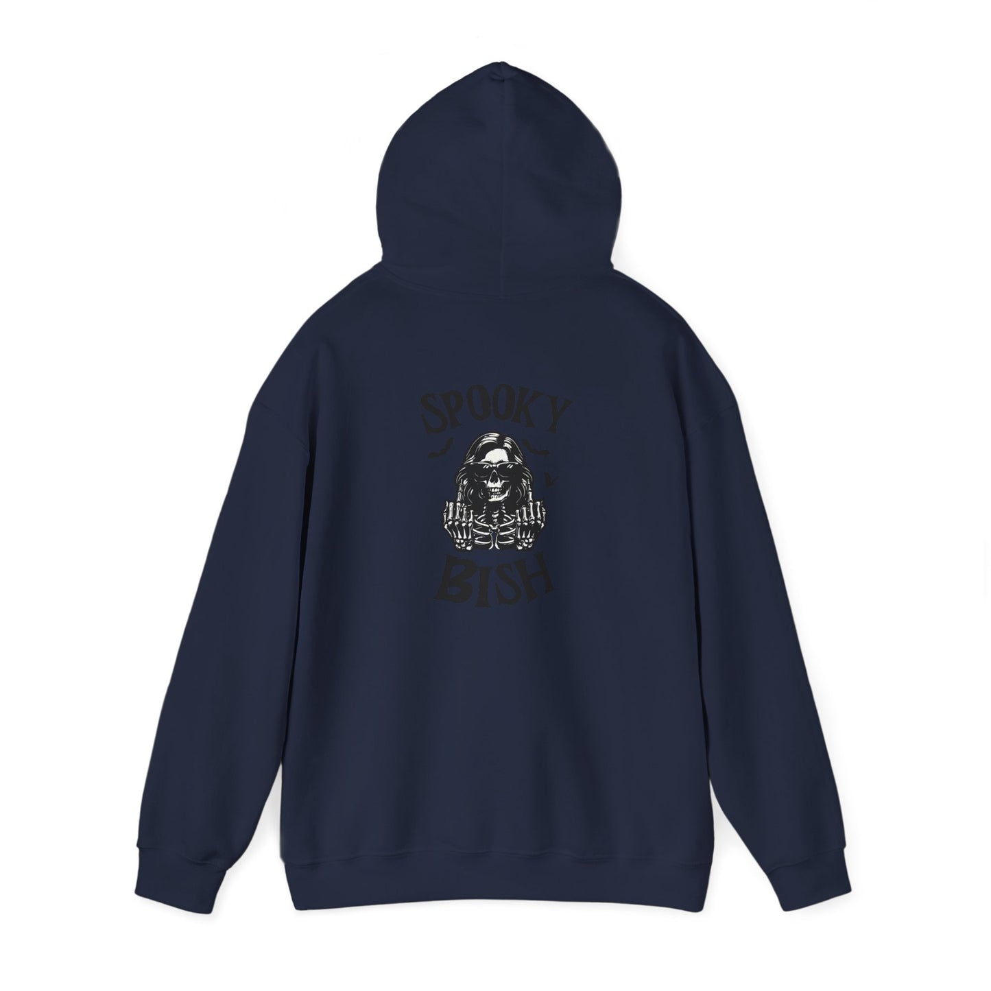 Spooky Bish Hoodie — Skeleton Finger and Sunglasses Design