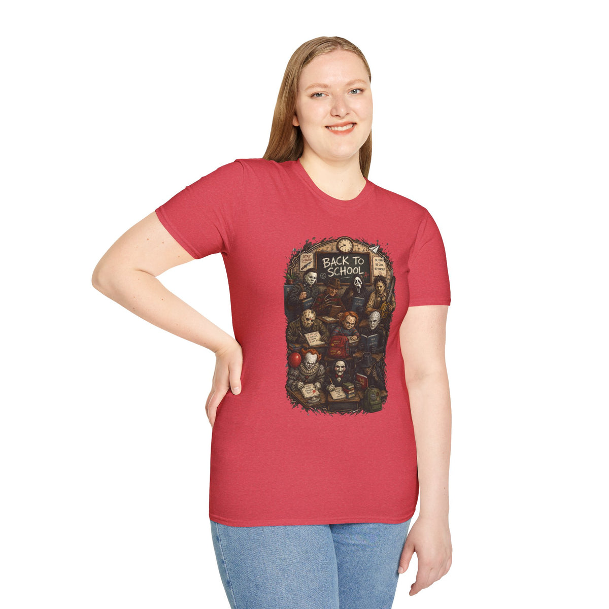 "Back to School" Horror Movie Character Class Portrait - T Shirt