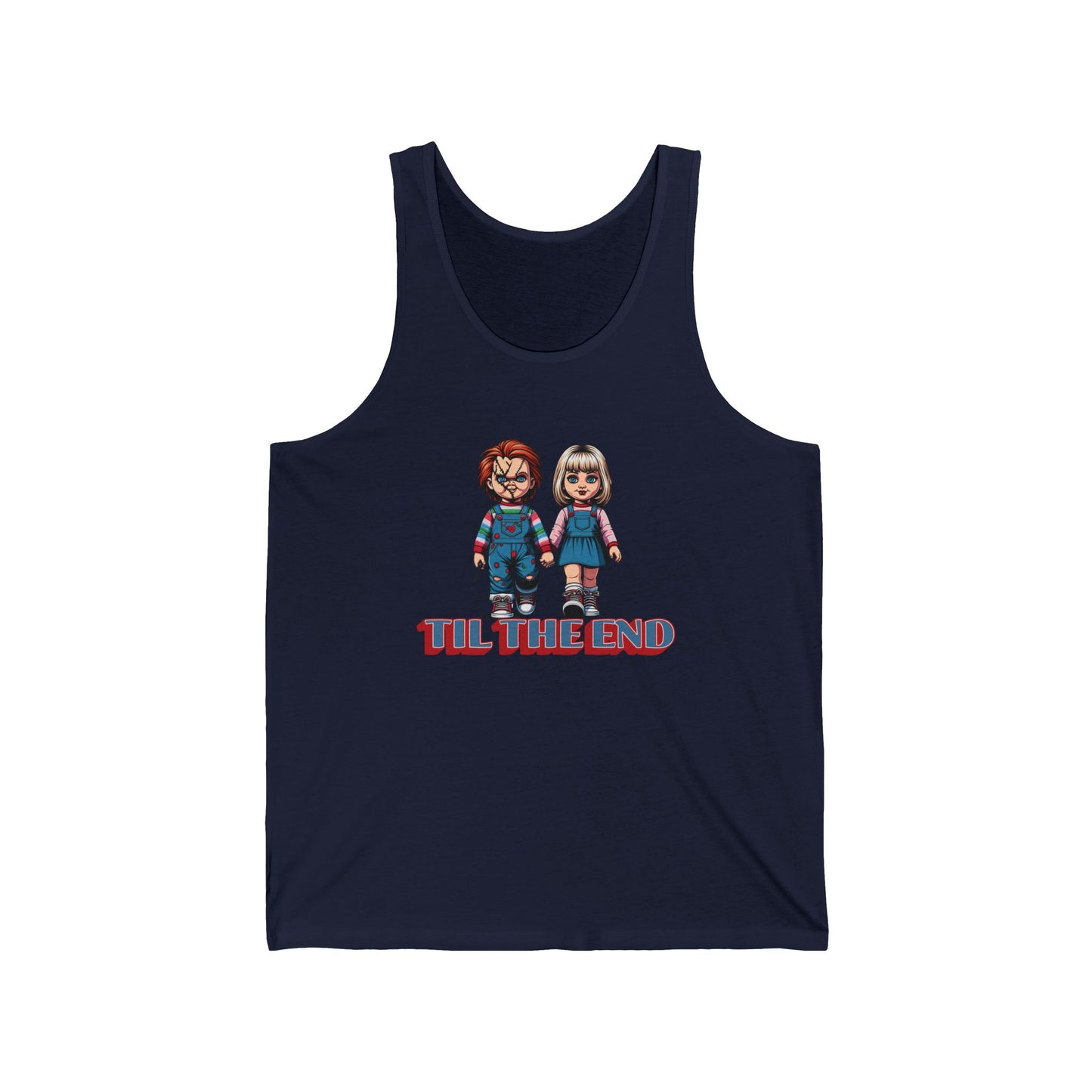 Til The End Horror Couple Unisex Jersey Tank Top