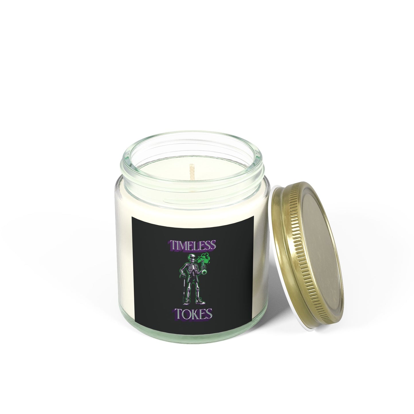 Scented Candle - Timeless Tokes Skeleton 420 Design (4oz, 9oz)