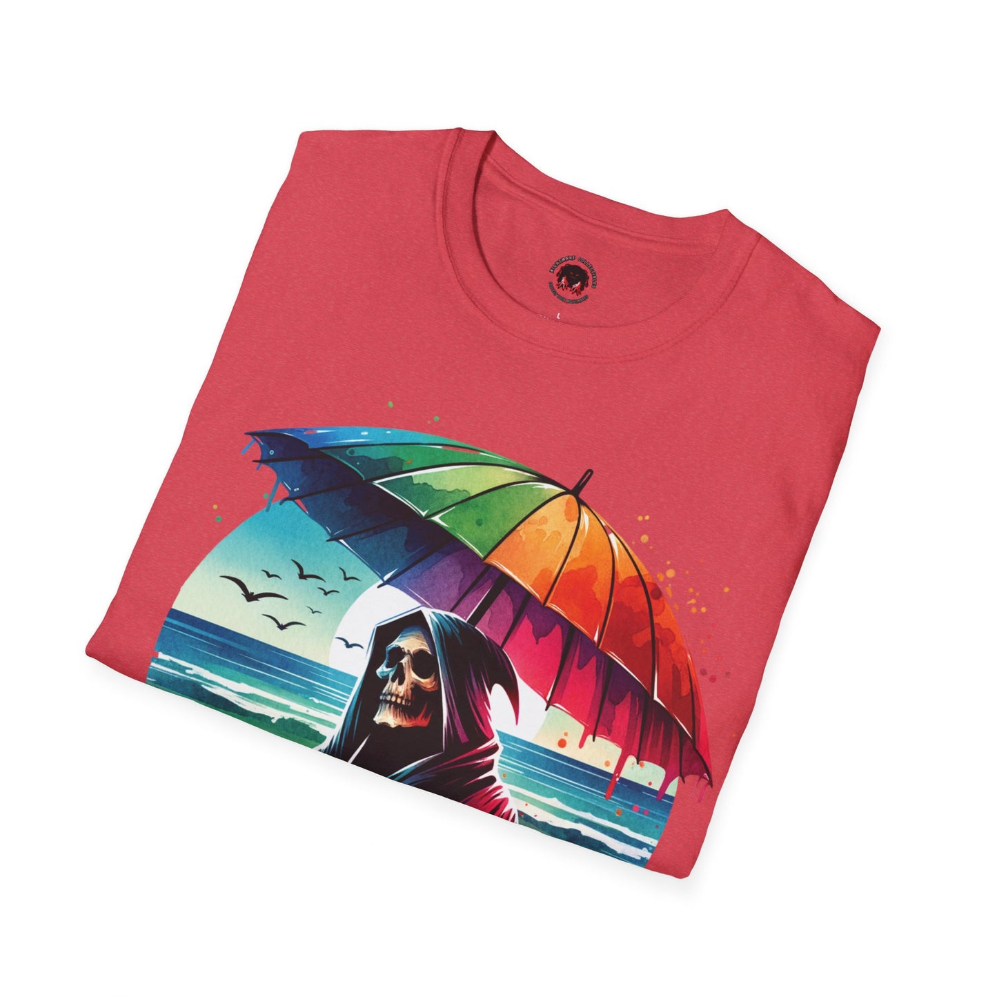 Summerween Pride Grim Reaper Beach Day Unisex Soft style T-Shirt