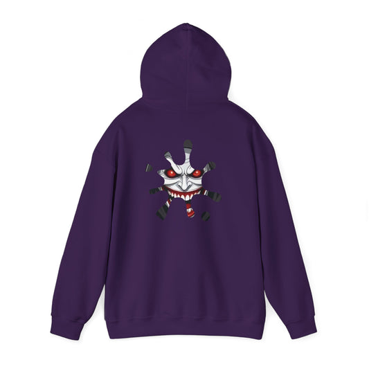 Hooded Sweatshirt - Joker Inspired Sinister Evil Smile Print