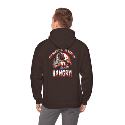 You Wont Like Me When I'm Hangry Hoodie - Werewolf Design