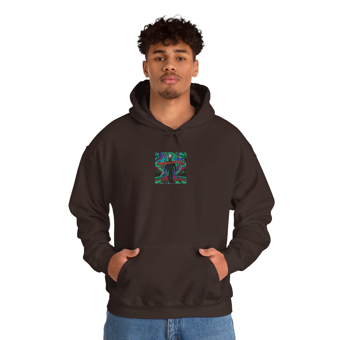 Psychedelic Road Trip Michael Hoodie – "Would Walk 500 Miles" Graphic Pullover