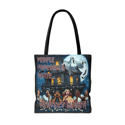 People Popcorn & Panic Perfect Night Shoulder Tote Bag (AOP)