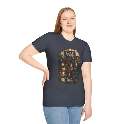 "Back to School" Horror Movie Character Class Portrait - T Shirt