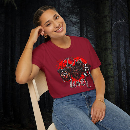 Dog Lover Hounds Of Hell Bloody heart Horror Fun Unisex Softstyle T-Shirt Animal Dark Humor Shirt