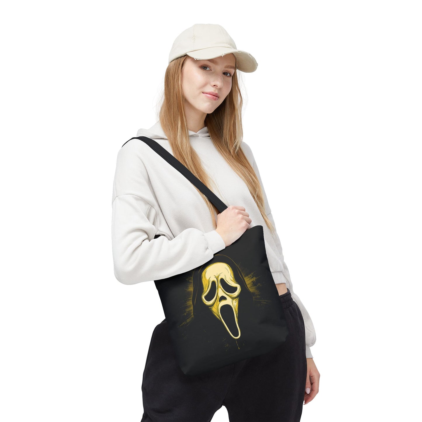 Spooky Scream Tote Bag — Ghost Face Design