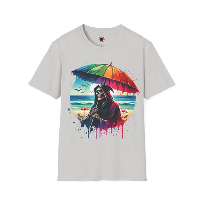 Summerween Pride Grim Reaper Beach Day Unisex Soft style T-Shirt