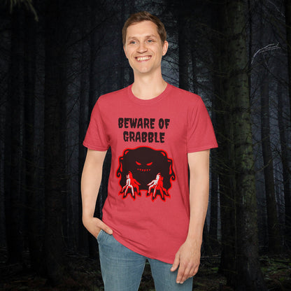 Nightmare Collectibles Beware Of Grabble Unisex Softstyle T-Shirt Horror Fun Shirt