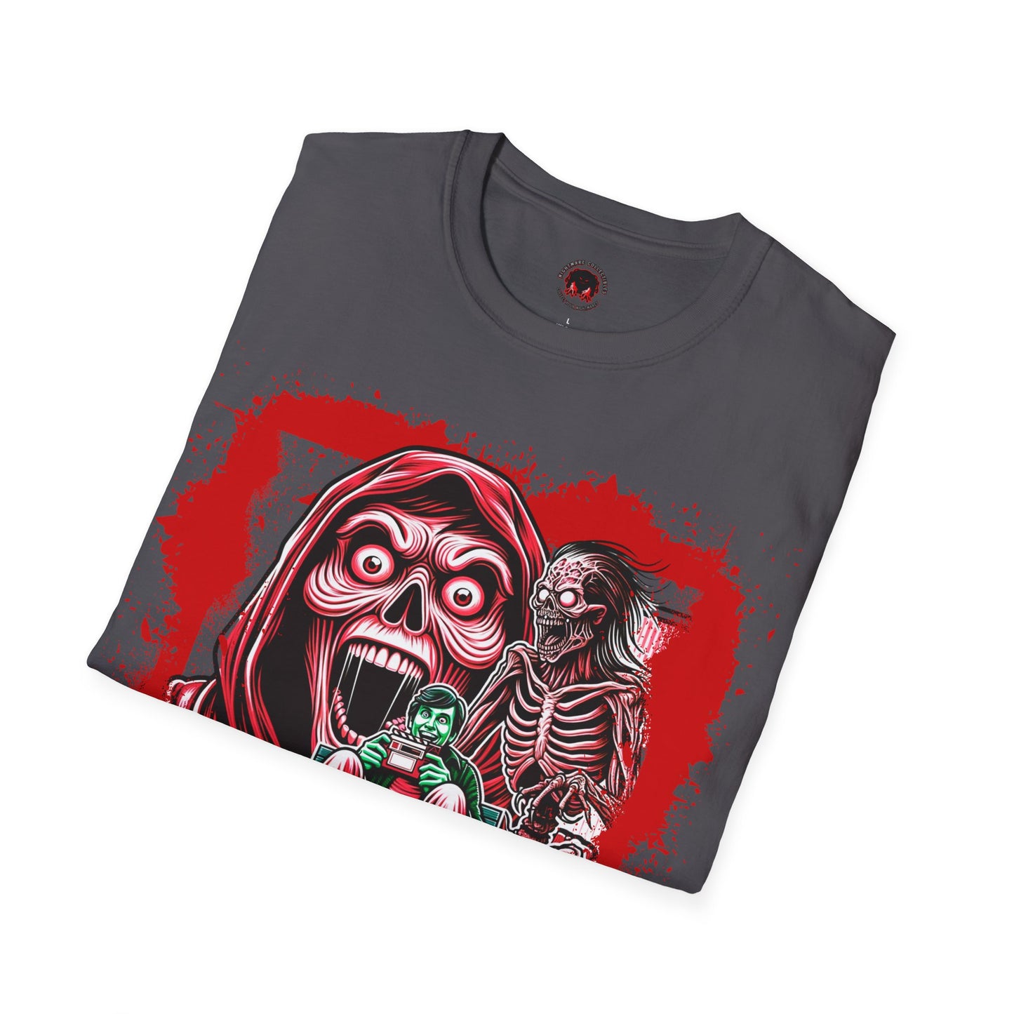 Horror Addict Creepy Skull Bloody Unisex Soft style T-Shirt Mens Womens