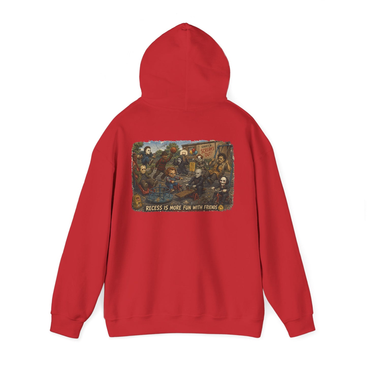 Horror Icons Illustration “Recess Is More Fun With Friends” - Hoodie