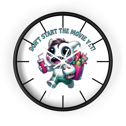 Summerween Don't Start The Movie Cute Monster Wall Clock