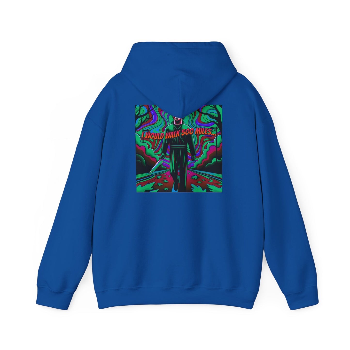 Psychedelic Road Trip Michael Hoodie – "Would Walk 500 Miles" Graphic Pullover