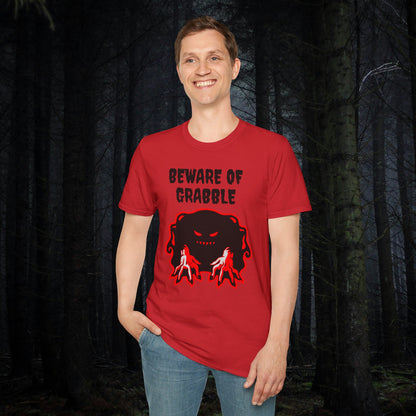 Nightmare Collectibles Beware Of Grabble Unisex Softstyle T-Shirt Horror Fun Shirt