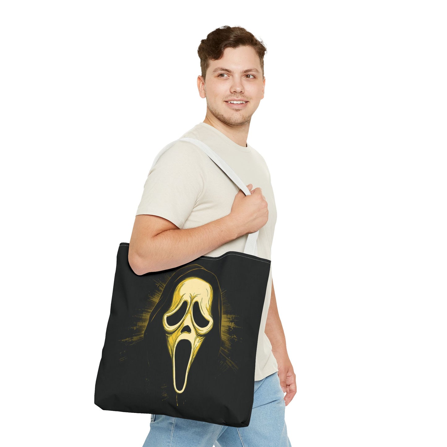 Spooky Scream Tote Bag — Ghost Face Design