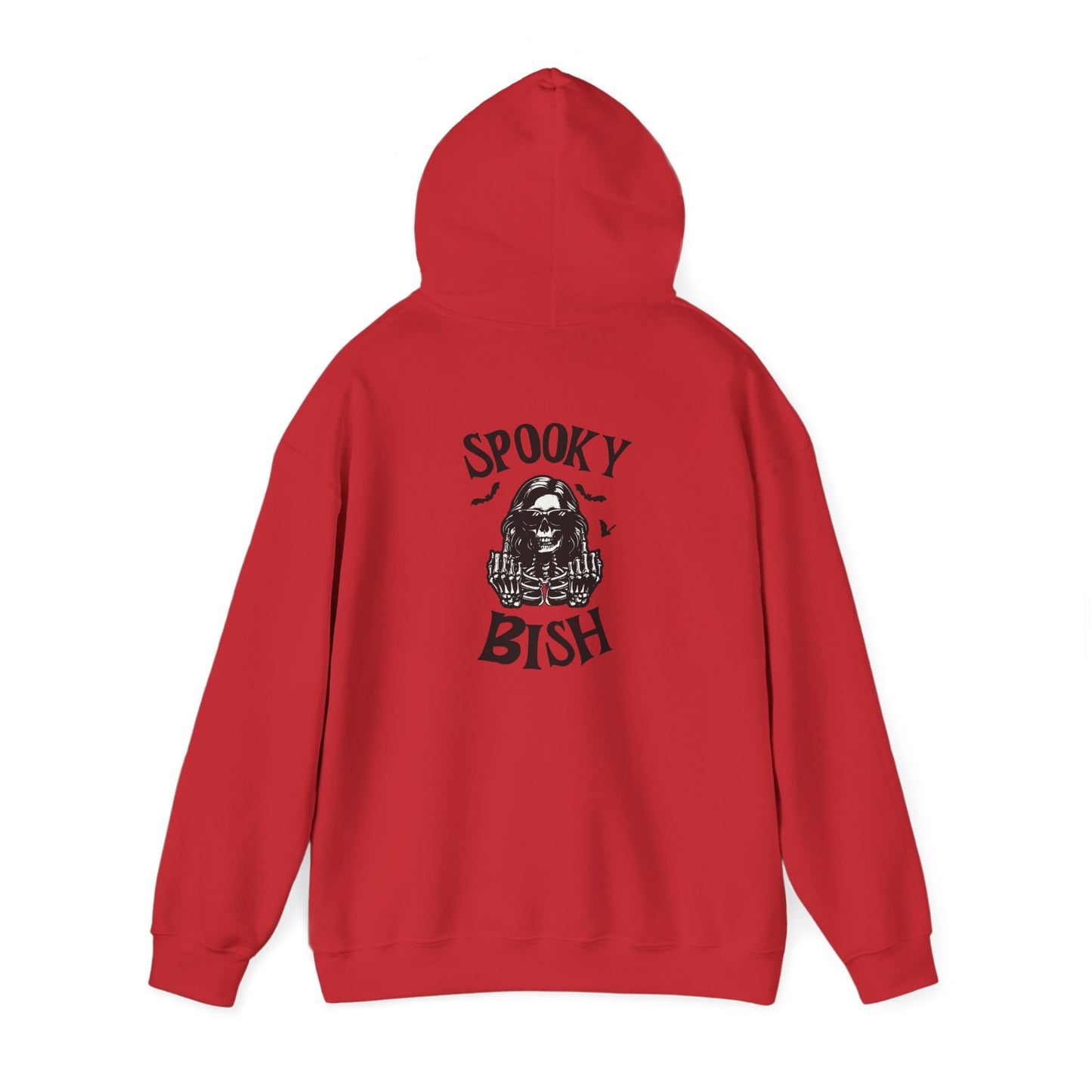 Spooky Bish Hoodie — Skeleton Finger and Sunglasses Design