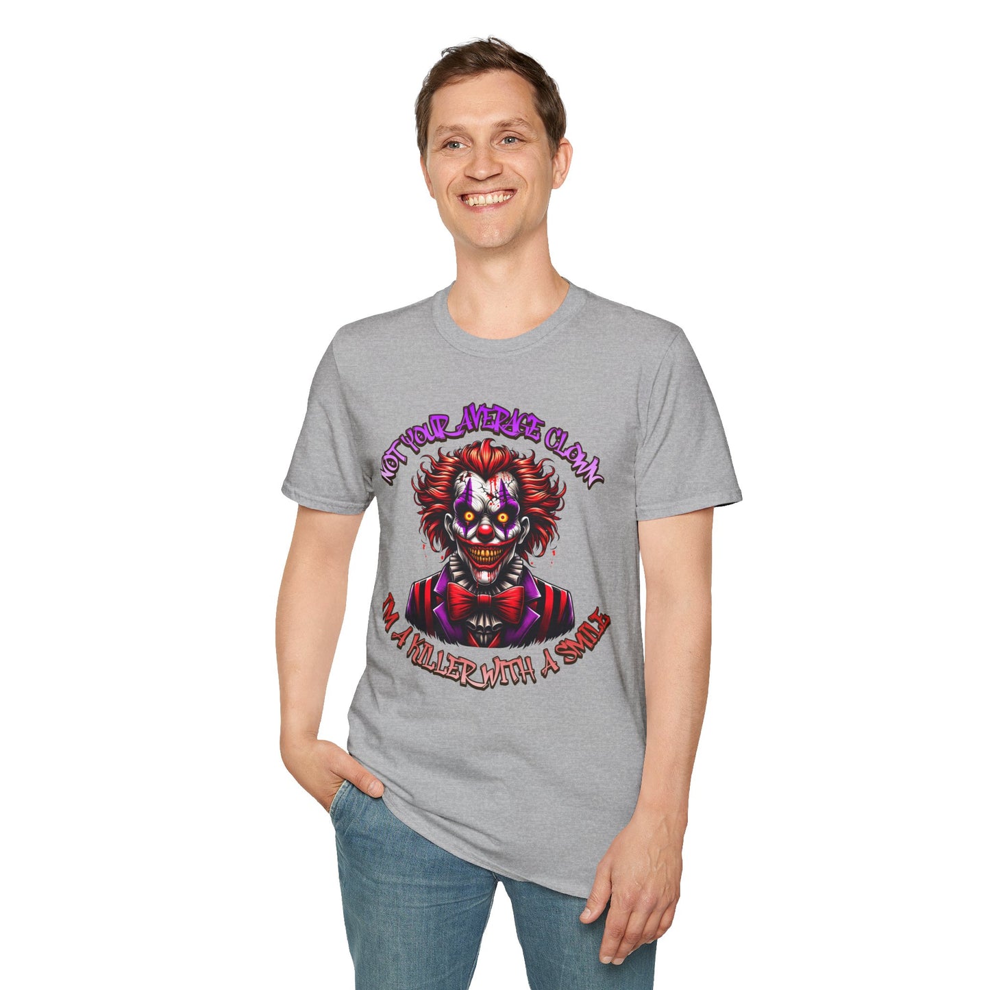 Not Your Average Clown Scary Horror Fun Unisex Soft style T-Shirt