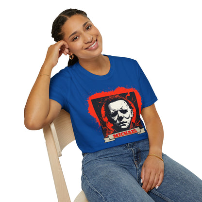 Vintage Horror Mask Portrait "Michael" Graphic T-Shirt