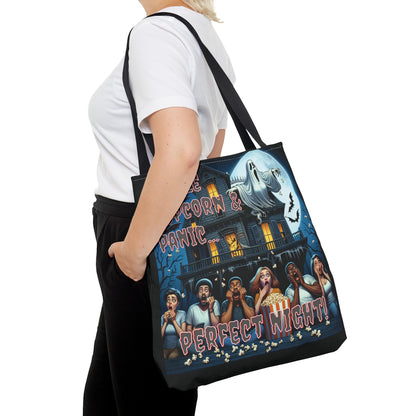 People Popcorn & Panic Perfect Night Shoulder Tote Bag (AOP)