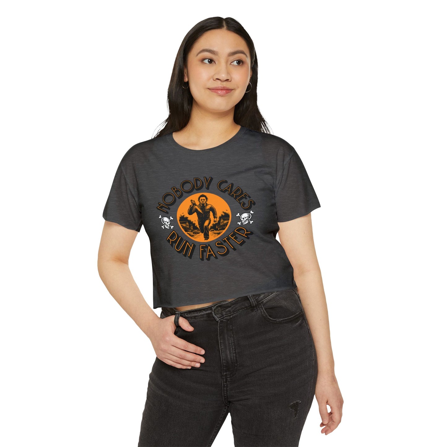 Nobody Cares Run Faster Women's Festival Crop Top