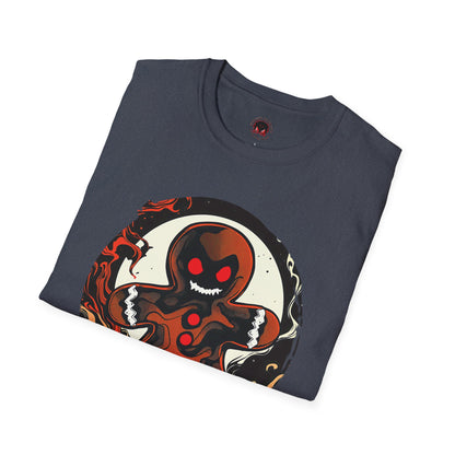 Evil Gingerbread T-Shirt – Spooky Holiday Horror Cookie Design