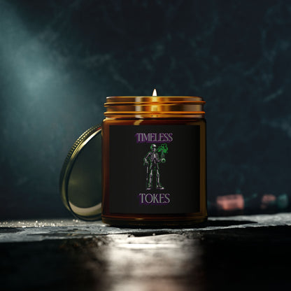 Scented Candle - Timeless Tokes Skeleton 420 Design (4oz, 9oz)