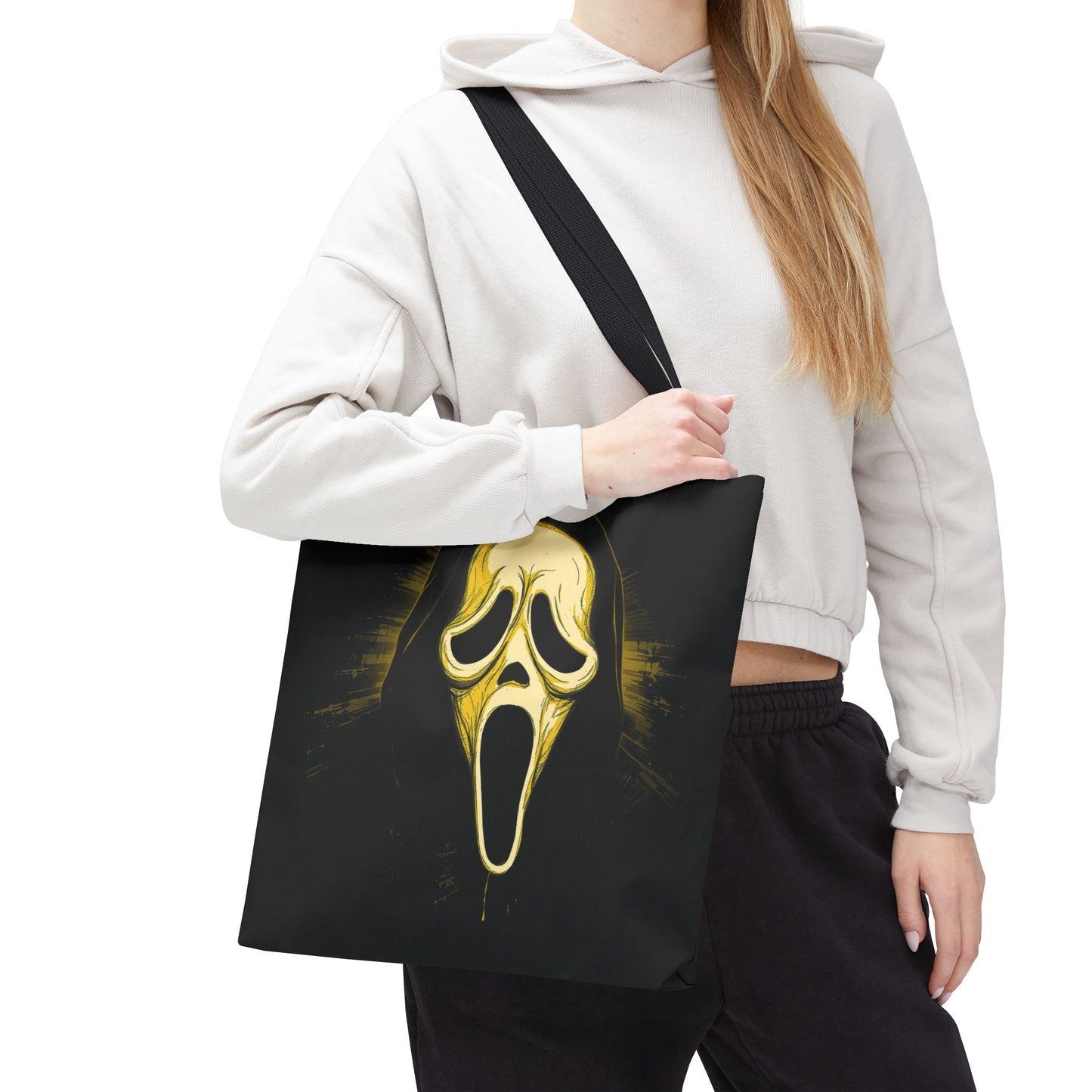 Spooky Scream Tote Bag — Ghost Face Design