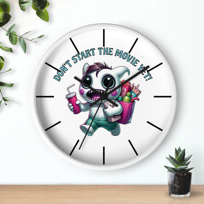 Summerween Don't Start The Movie Cute Monster Wall Clock