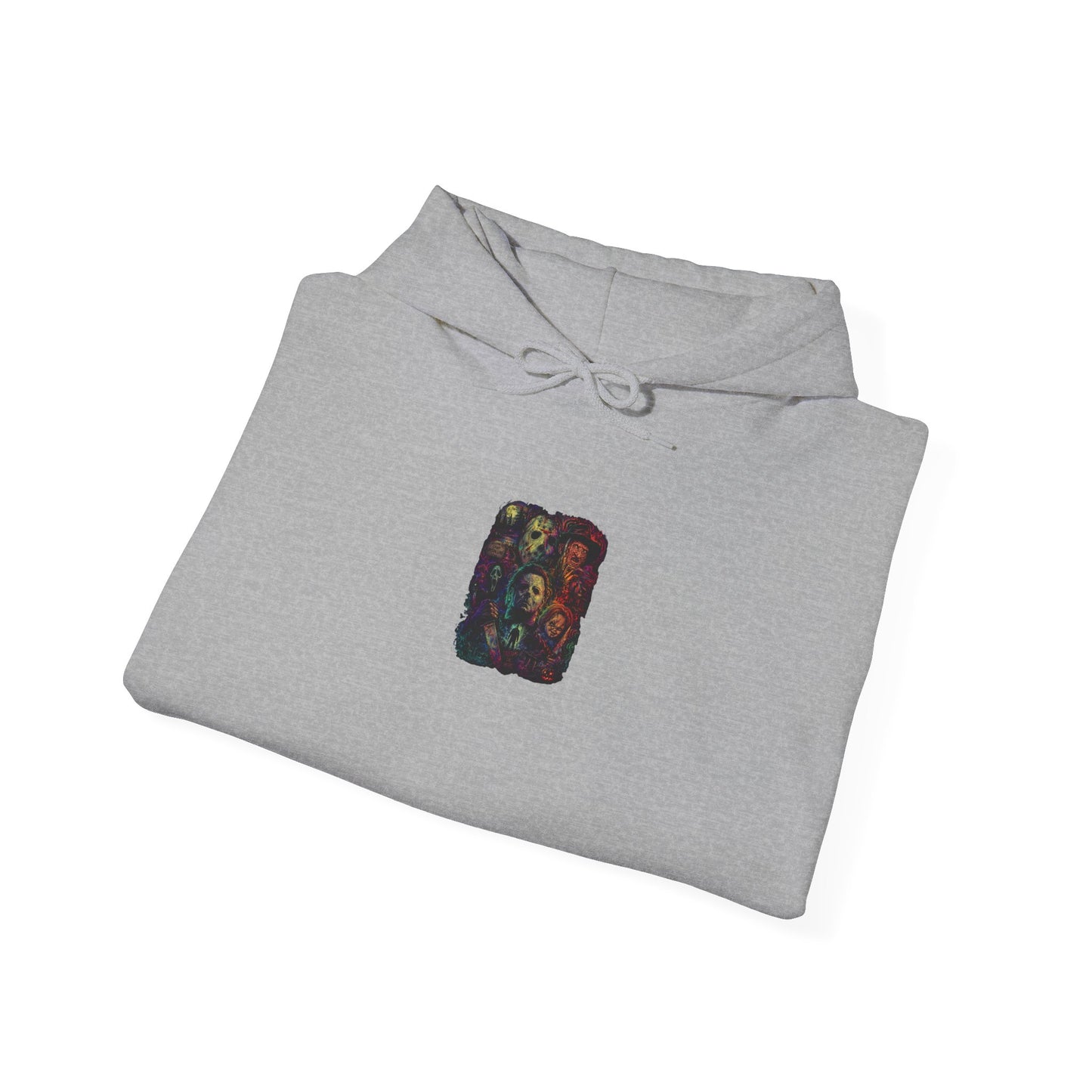 Horror Icons Hoodie — Vintage Slasher Collage Sweatshirt