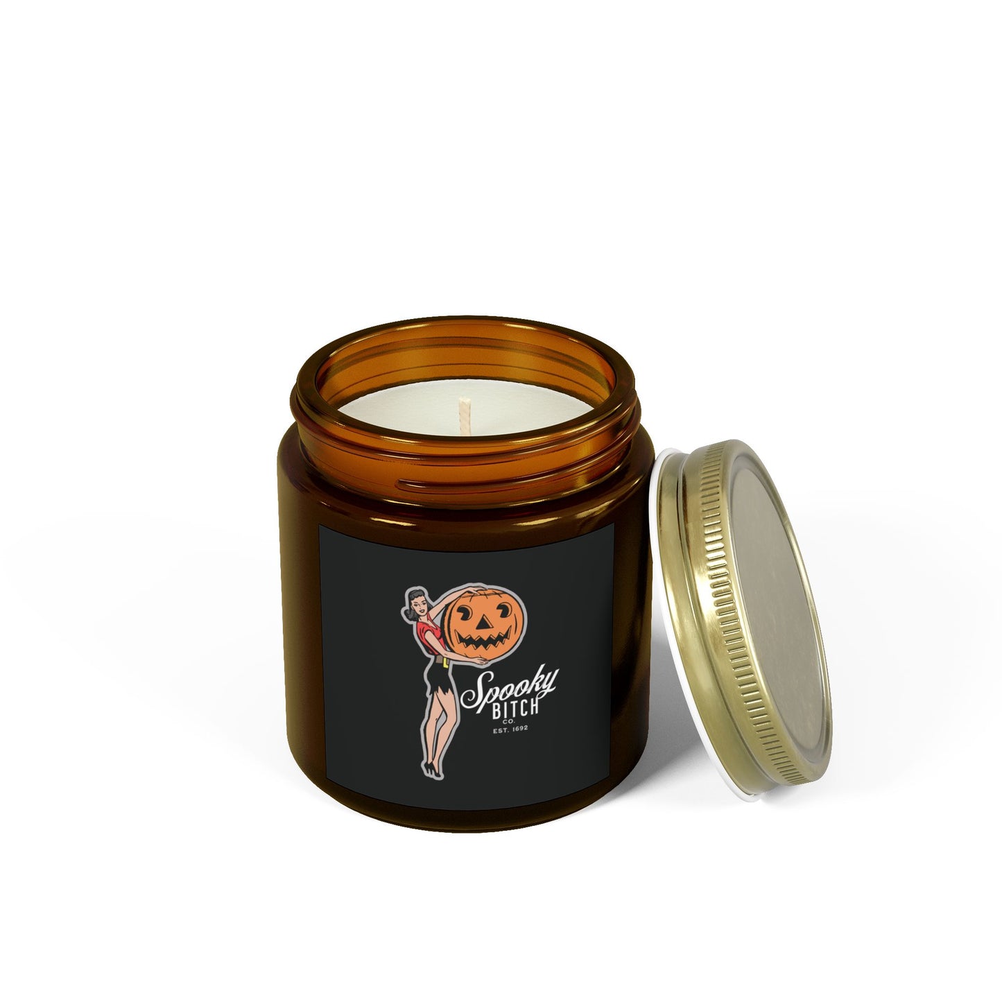 Scented Candle - Fun Witch Design, Gothic, Spooky Bitch Company (4oz, 9oz)