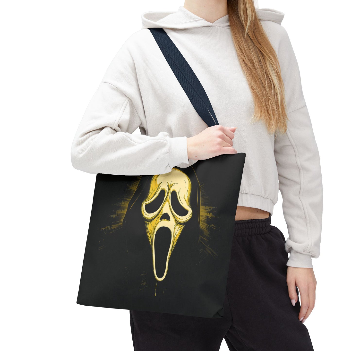 Spooky Scream Tote Bag — Ghost Face Design