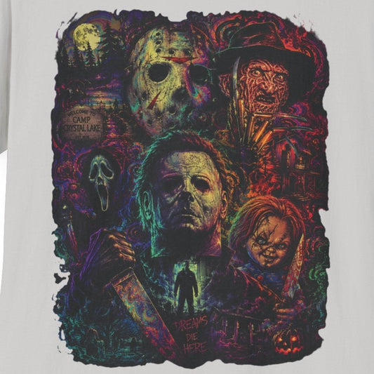 Horror Icons Collage T-Shirt —  Graphic Tee
