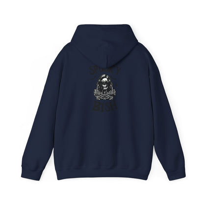 Spooky Bish Hoodie — Skeleton Finger and Sunglasses Design