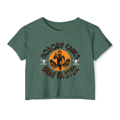 Nobody Cares Run Faster Women's Festival Crop Top