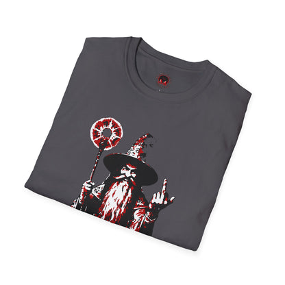 Unisex Soft Style T-Shirt - F*ck Normal Middle Finger Wizard Design