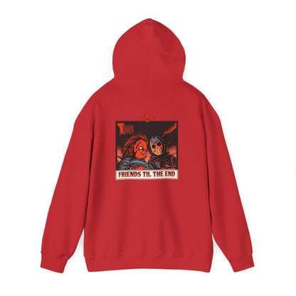 Hoodie - Friends Til The End Horror Movie Icon Friends Graphic Hoodie