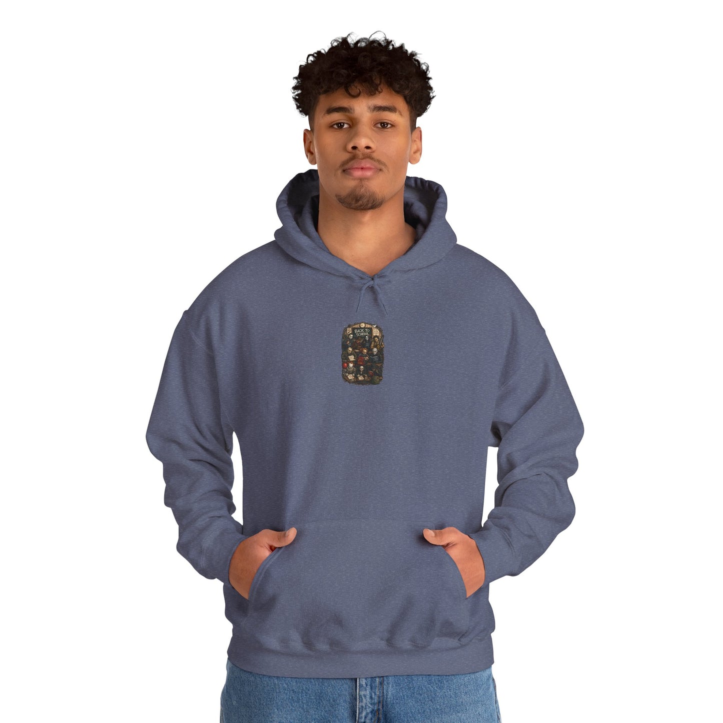 Horror Icons "Back to School" Hoodie — Vintage Movie Villains Graphic Sweatshirt