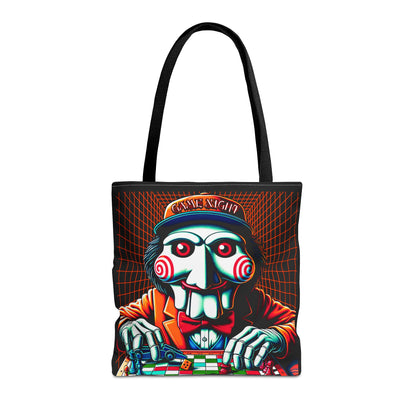 Game Night Billy Wearing A Hat The Puppet Playing Lunch Beach Gamer Carry Tote Bag (AOP) Horror Fun