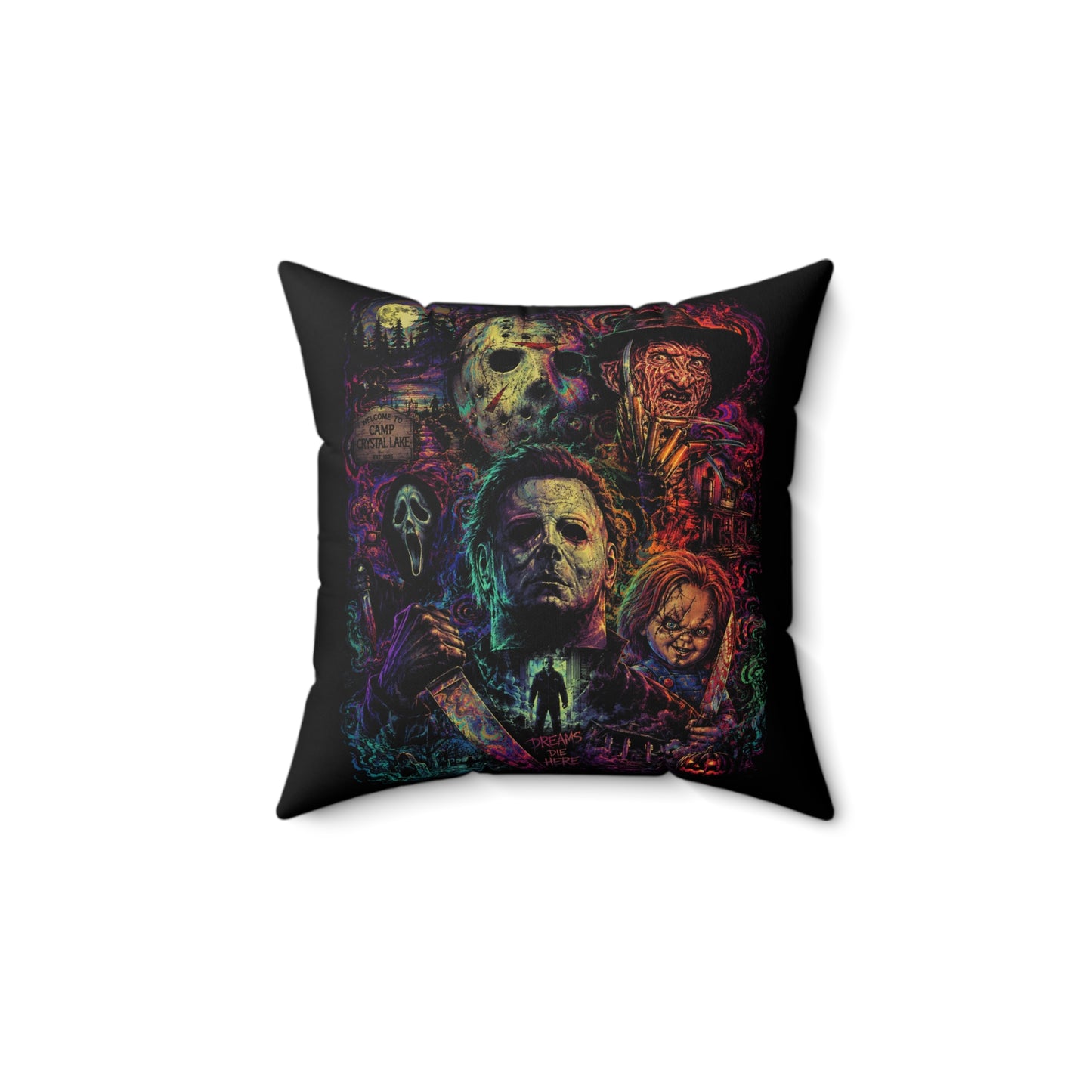 Horror Icons Decorative Pillow - Throw Pillow