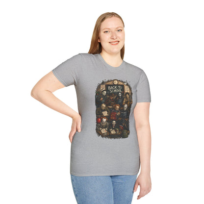 "Back to School" Horror Movie Character Class Portrait - T Shirt