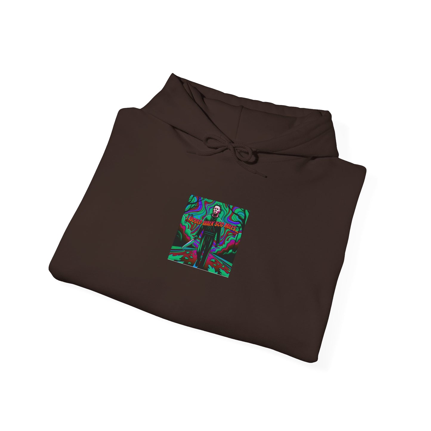 Psychedelic Road Trip Michael Hoodie – "Would Walk 500 Miles" Graphic Pullover
