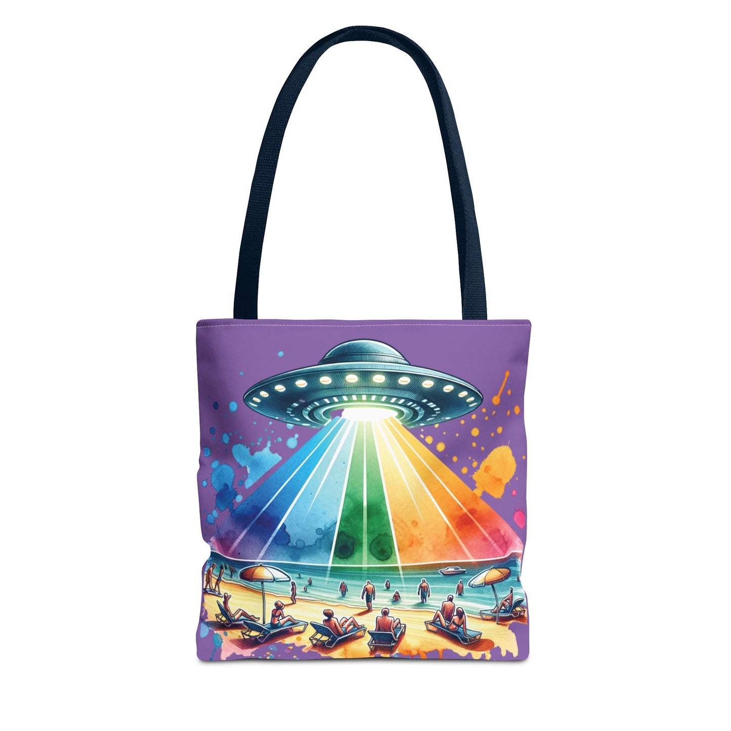 Summerween UFO Beach Day Shoulder Tote Bag (AOP) 3 Sizes