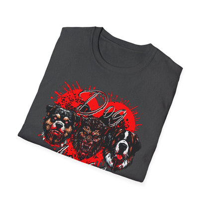 Dog Lover Hounds Of Hell Bloody heart Horror Fun Unisex Softstyle T-Shirt Animal Dark Humor Shirt